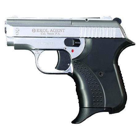 foto EKOL AGENT nikl, cal. 9mm P.A.Knall